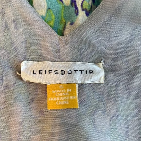 Anthropologie Leifsdottir 'Birch Tree' Green Silk Mini Dress - S - Picture 5 of 13